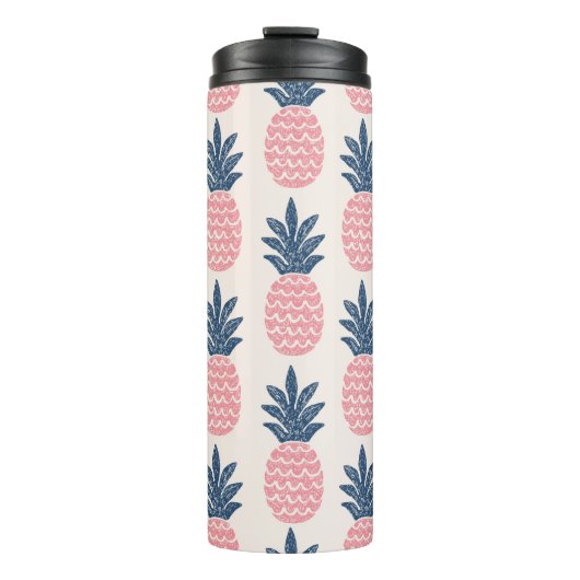 Nahtloses Muster bei Ananas Thermosbecher (Vorderseite)