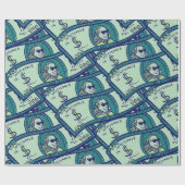 nahtloses Muster bei Dollarnoten Geschenkpapier (Flach)