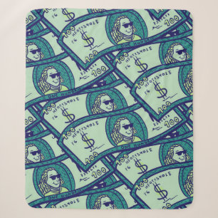 nahtloses Muster bei Dollarnoten Sherpadecke