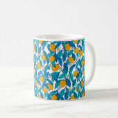 Nahtloses Muster. Blühende Zitrone. Blume Neroli.  Kaffeetasse (VorderseiteRechts)