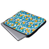 Nahtloses Muster. Blühende Zitrone. Blume Neroli.  Laptopschutzhülle (Vorne Knopf)