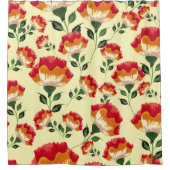 Nahtloses Muster, bunte Blume. Duschvorhang (Vorderseite)