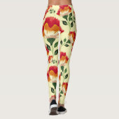Nahtloses Muster, bunte Blume. Leggings (Rückseite)