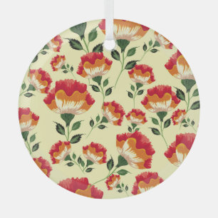 Nahtloses Muster, bunte Blume. Ornament Aus Glas