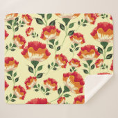 Nahtloses Muster, bunte Blume. Sherpadecke (Vorderseite (Horizontal))