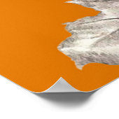 Nahtloses Muster der Ahorn-Umlaufbahn mit Ingwer Poster (Ecke)