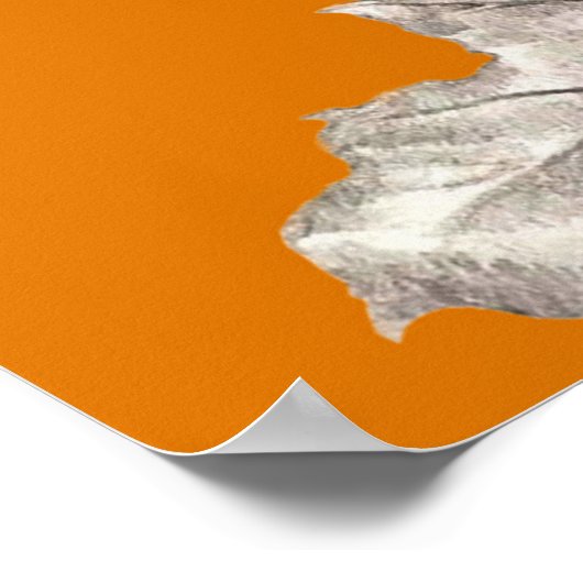 Nahtloses Muster der Ahorn-Umlaufbahn mit Ingwer Poster (Ecke)