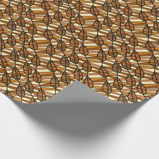 Nahtloses Muster der Herbstblätter Geschenkpapier (Ecke)