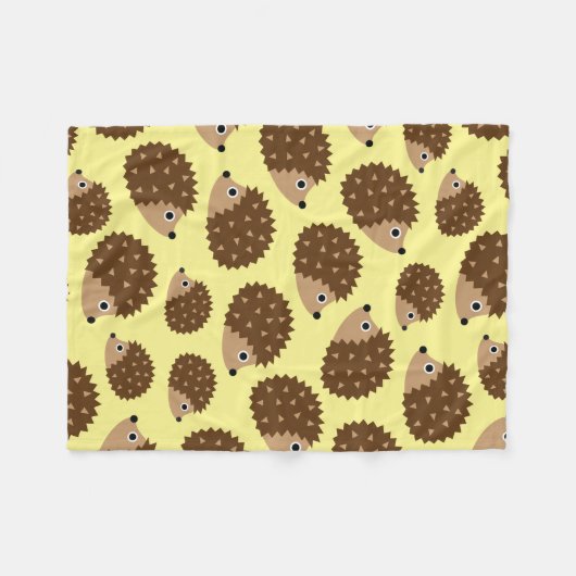 Nahtloses Muster der Igel (ver.2) Fleecedecke (Vorderseite (Horizontal))