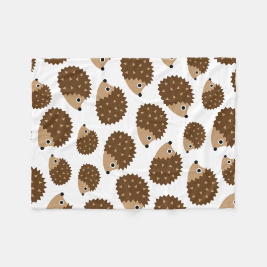 Nahtloses Muster der Igel (ver.6) Fleecedecke (Vorderseite (Horizontal))