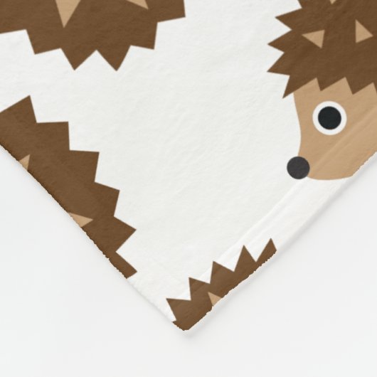 Nahtloses Muster der Igel (ver.6) Fleecedecke (Ecke)