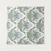 Nahtloses Muster der klassischen Blumenstaube Wandteppich (Vorderseite (Horizontal))