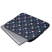 Nahtloses Muster der Planeten des Sonnensystems Laptopschutzhülle (Vorne Knopf)