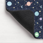 Nahtloses Muster der Planeten des Sonnensystems Mousepad (Ecke)