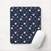 Nahtloses Muster der Planeten des Sonnensystems Mousepad (Mit Mouse)