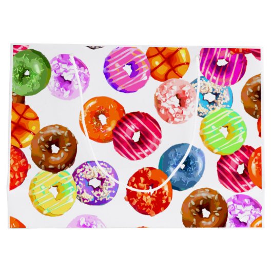 Nahtloses Muster der Schaumgummiringe + Ihr Große Geschenktüte (Rückseite)