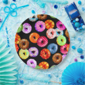 Nahtloses Muster der Schaumgummiringe + Ihr Pappteller (Party)