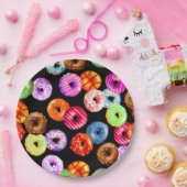 Nahtloses Muster der Schaumgummiringe + Ihr Pappteller (Party)