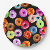 Nahtloses Muster der Schaumgummiringe + Ihr Pappteller (Vorderseite)