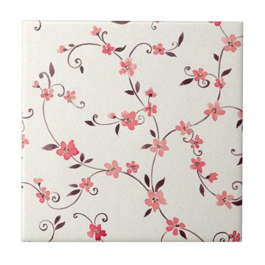 Nahtloses Muster des Aquarells mit angeredetem Fliese (Vorderseite)