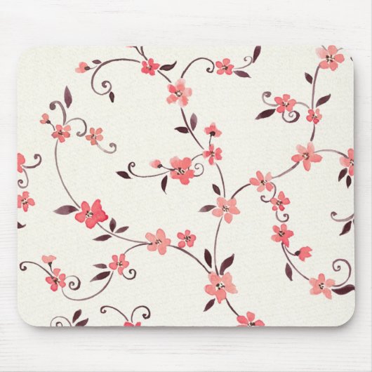Nahtloses Muster des Aquarells mit angeredetem Mousepad (Vorne)