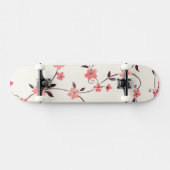 Nahtloses Muster des Aquarells mit angeredetem Skateboard (Horizontal)