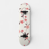 Nahtloses Muster des Aquarells mit angeredetem Skateboard (Vorderseite)