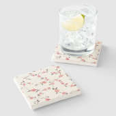 Nahtloses Muster des Aquarells mit angeredetem Steinuntersetzer (Seitenansicht)