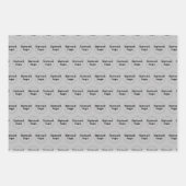 Nahtloses Muster des Firmenlogos auf Grau Geschenkpapier Set (Vorderseite 2)