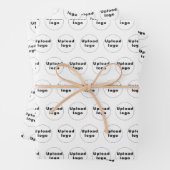 Nahtloses Muster des Firmenlogos auf Weiß Geschenkpapier Set (Beispiel)