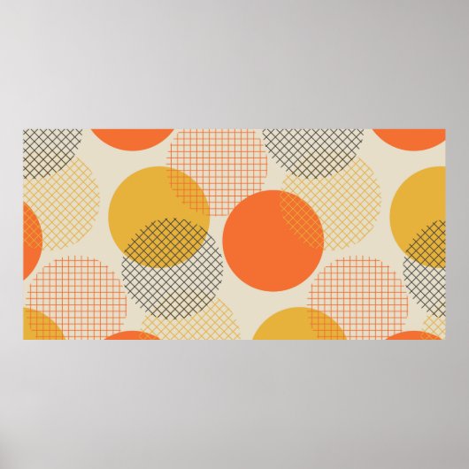 Nahtloses Muster des geometrischen Kreises Poster (Vorne)