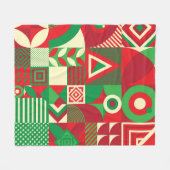 Nahtloses Muster des Pops und farbenfroher Abstrak Fleecedecke (Vorderseite (Horizontal))