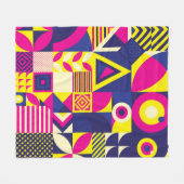 Nahtloses Muster des Pops und farbenfroher Abstrak Fleecedecke (Vorderseite (Horizontal))