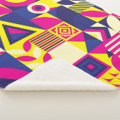 Nahtloses Muster des Pops und farbenfroher Abstrak Sherpadecke (3/4)