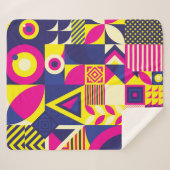 Nahtloses Muster des Pops und farbenfroher Abstrak Sherpadecke (Vorderseite (Horizontal))