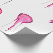 Nahtloses Muster des rosa Aquarellflamingos Geschenkpapier (Ecke)