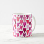 Nahtloses Muster des Valentinstag Kaffeetasse (VorderseiteRechts)