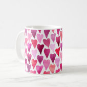 Nahtloses Muster des Valentinstag Kaffeetasse (Vorderseite Links)