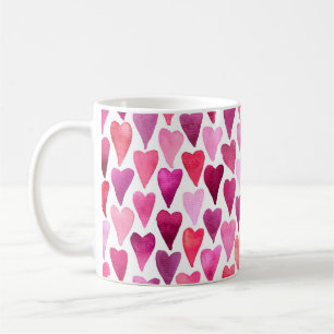 Nahtloses Muster des Valentinstag Kaffeetasse