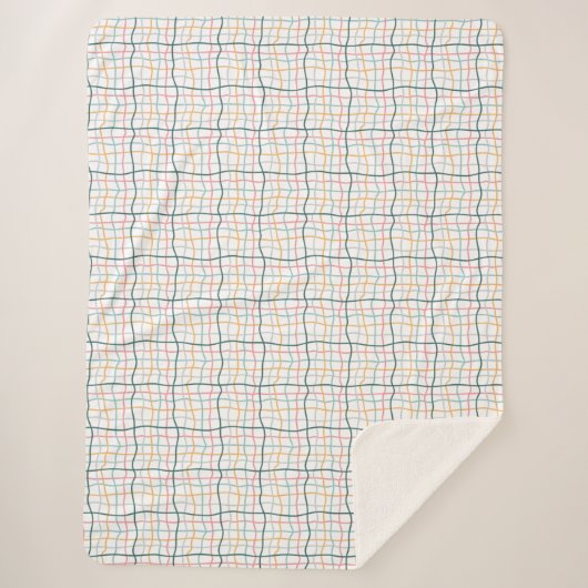 Nahtloses Muster durch Doodle-Linien Sherpadecke (Vorderseite)