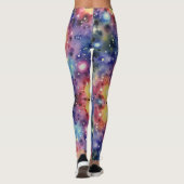 Nahtloses Muster einer Galaxie Leggings (Rückseite)
