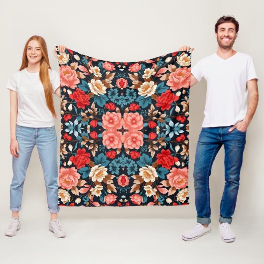 Nahtloses Muster, elegant und zeitlos Fleecedecke (Beispiel)