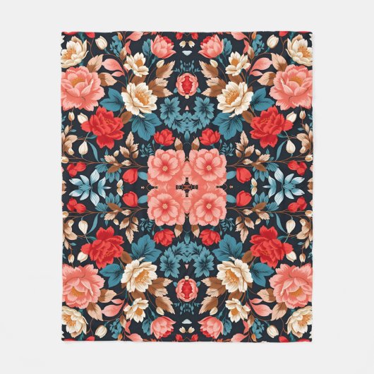 Nahtloses Muster, elegant und zeitlos Fleecedecke (Vorderseite)