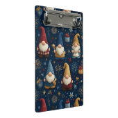 Nahtloses Muster festlicher Gnome Mini Klemmbrett (Schrägansicht)