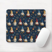 Nahtloses Muster festlicher Gnome Mousepad (Mit Mouse)