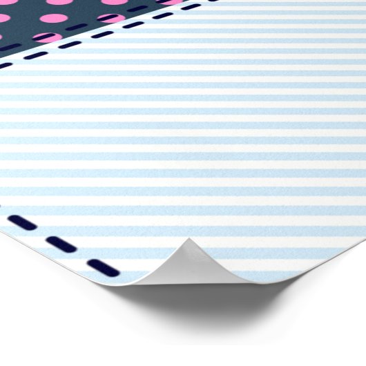 Nahtloses Muster. Flickwerk Poster (Ecke)