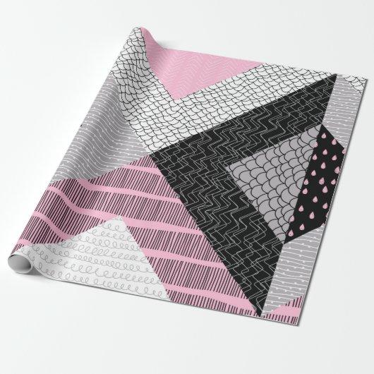 Nahtloses Muster, Fliesen aus Fliesen. Freehand Geschenkpapier (Ungerollt)