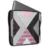 Nahtloses Muster, Fliesen aus Fliesen. Freehand Laptopschutzhülle (Vorne Rechts)