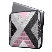 Nahtloses Muster, Fliesen aus Fliesen. Freehand Laptopschutzhülle (Vorderseite Links)