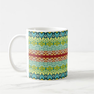 Nahtloses Muster für Blumenziermuster Kaffeetasse